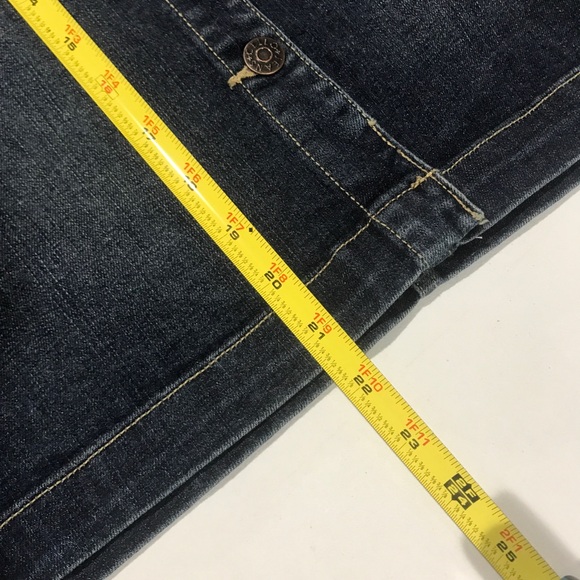CELLO JEANS Blue Denim Jean Mid Length Button Front Straight Skirt Size M New! - Picture 14 of 15